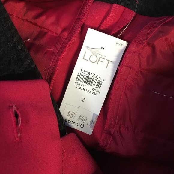 NWT Loft Marisa Deep Coral Pants Size 2 - Picture 7 of 10